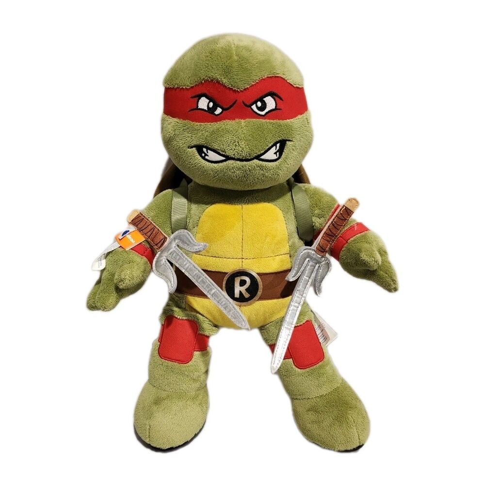 Build A Bear Raphael Teenage Mutant Ninja Turtles Nickelodeon 2023 Plush W/Tsai